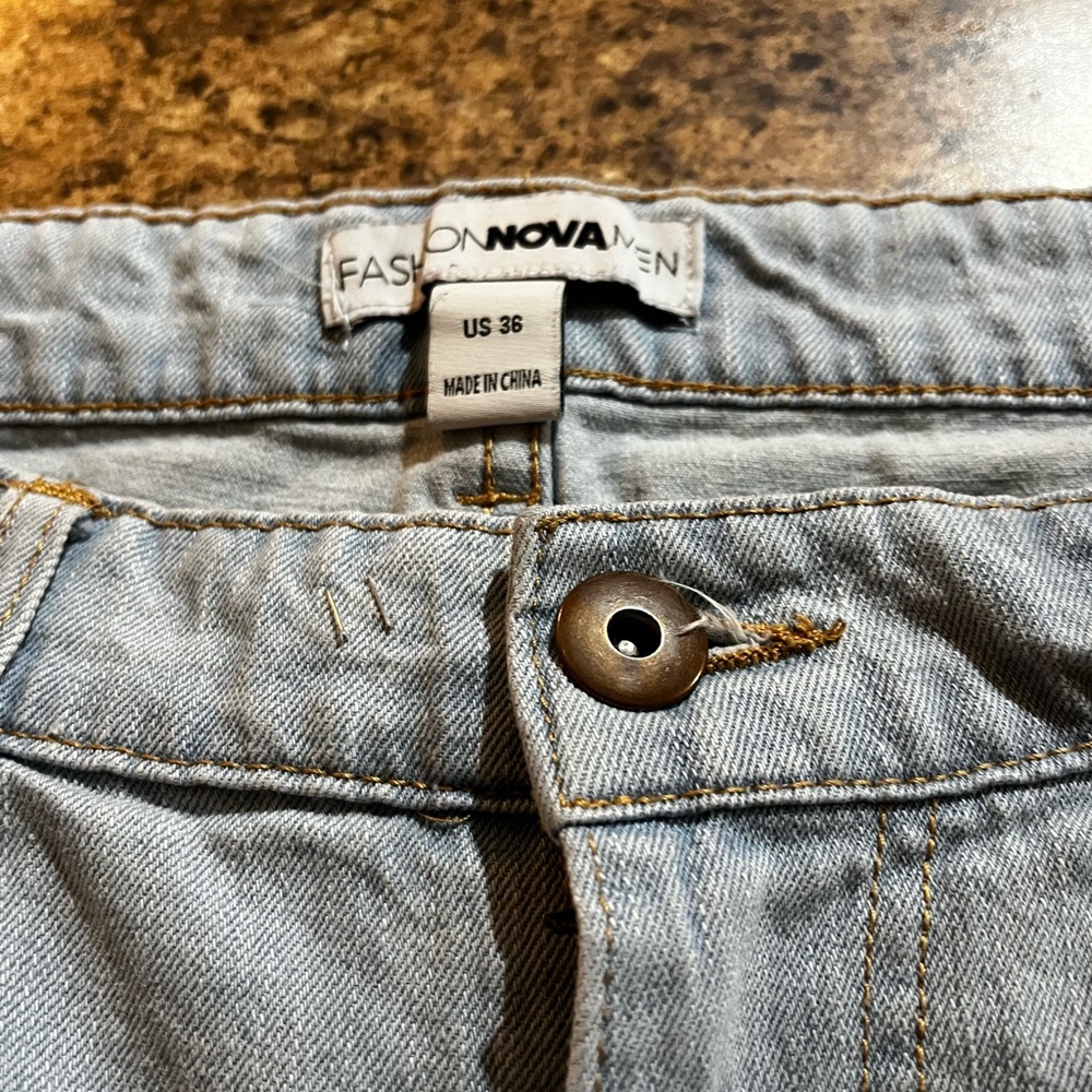 Fashion Nova light blue jeans